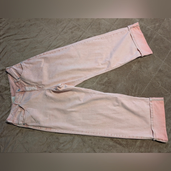 Pilcro Anthropologie Cuffed Oversized High-Rise Wide-Leg Jeans - Size 31P - Picture 6 of 17